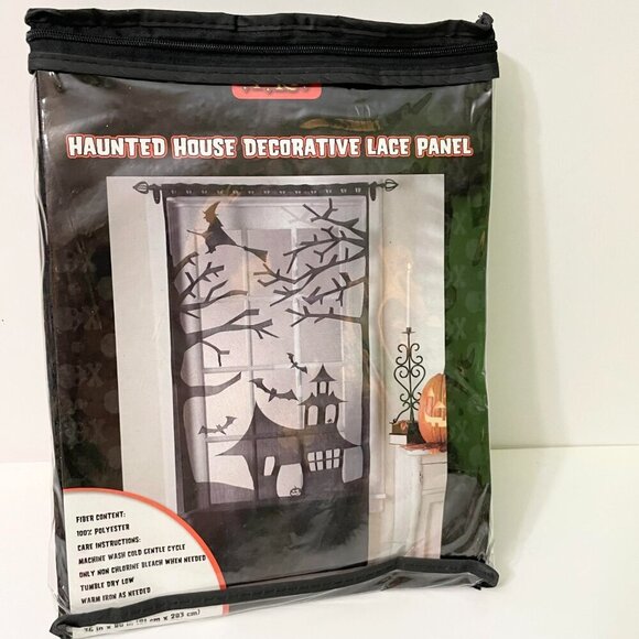 Spirit Haunted House Decorative Lace Panel Halloween - Picture 4 of 10